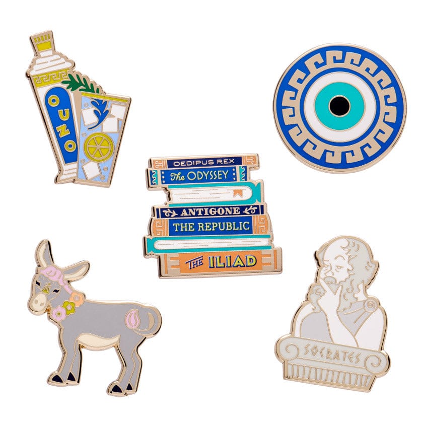 A Greek Odyssey Enamel Pin Pack - 5 Piece  -  Erstwilder  -  Quirky Resin and Enamel Accessories