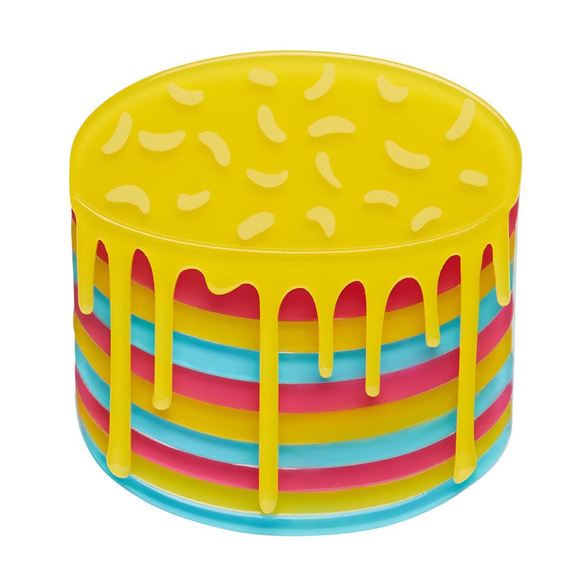 Rainbow Cake Brooch (IMPERFECT)  -  Erstwilder  -  Quirky Resin and Enamel Accessories