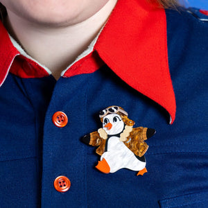 Captain Northwind Brooch  -  Erstwilder  -  Quirky Resin and Enamel Accessories
