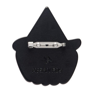 Witch O'Lantern Brooch  -  Erstwilder  -  Quirky Resin and Enamel Accessories