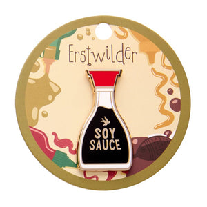 The Joy of Soy Enamel Pin  -  Erstwilder  -  Quirky Resin and Enamel Accessories