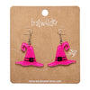 Witch's Hat Drop Earrings - Pink  -  Erstwilder Essentials  -  Quirky Resin and Enamel Accessories