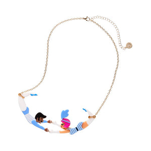 Great Leap of Faith Necklace  -  Erstwilder  -  Quirky Resin and Enamel Accessories