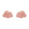 Cloud Solid Glitter Resin Stud Earrings - Pink  -  Erstwilder Essentials  -  Quirky Resin and Enamel Accessories