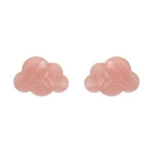 Cloud Solid Glitter Resin Stud Earrings - Pink  -  Erstwilder Essentials  -  Quirky Resin and Enamel Accessories