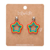 Star Rainbow Stud Drop Earrings  -  Erstwilder Essentials  -  Quirky Resin and Enamel Accessories