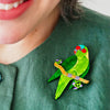 Musk Lorikeet Brooch  -  Erstwilder  -  Quirky Resin and Enamel Accessories