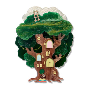 The Faraway Tree Brooch  -  Erstwilder  -  Quirky Resin and Enamel Accessories