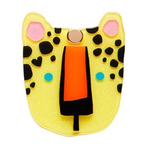 Leo The Leopard Mirror Compact  -  Erstwilder  -  Quirky Resin and Enamel Accessories