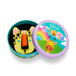 Leo The Leopard Mirror Compact  -  Erstwilder  -  Quirky Resin and Enamel Accessories