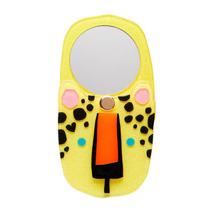 Leo The Leopard Mirror Compact  -  Erstwilder  -  Quirky Resin and Enamel Accessories