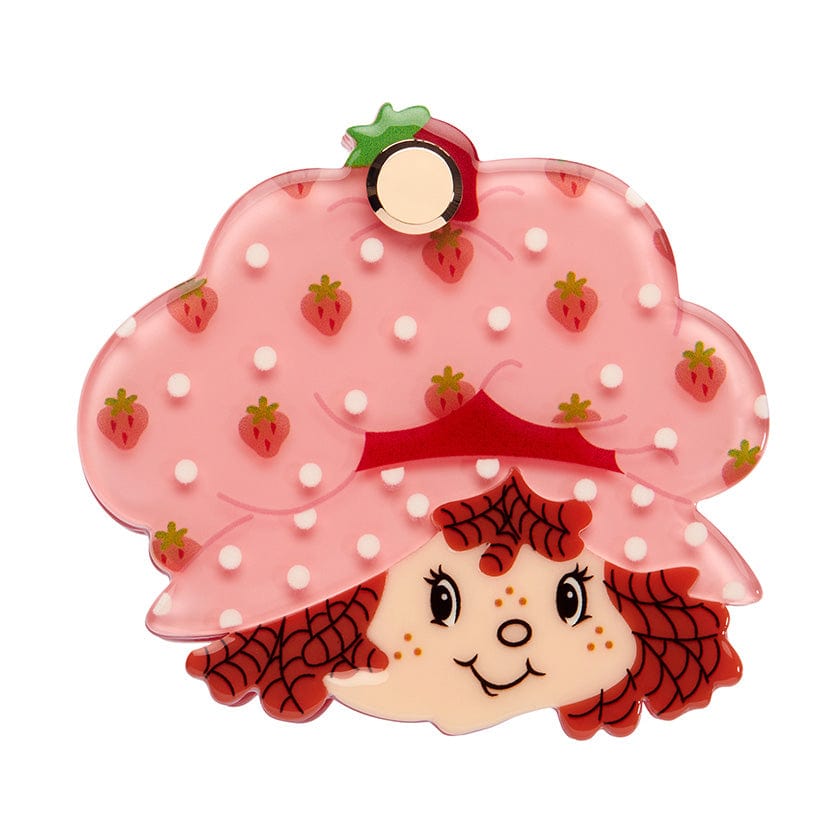 Big Adorable Strawberry Smile Mirror Compact  -  Erstwilder  -  Quirky Resin and Enamel Accessories