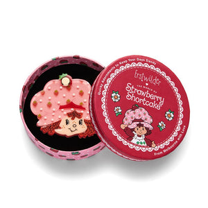 Big Adorable Strawberry Smile Mirror Compact  -  Erstwilder  -  Quirky Resin and Enamel Accessories