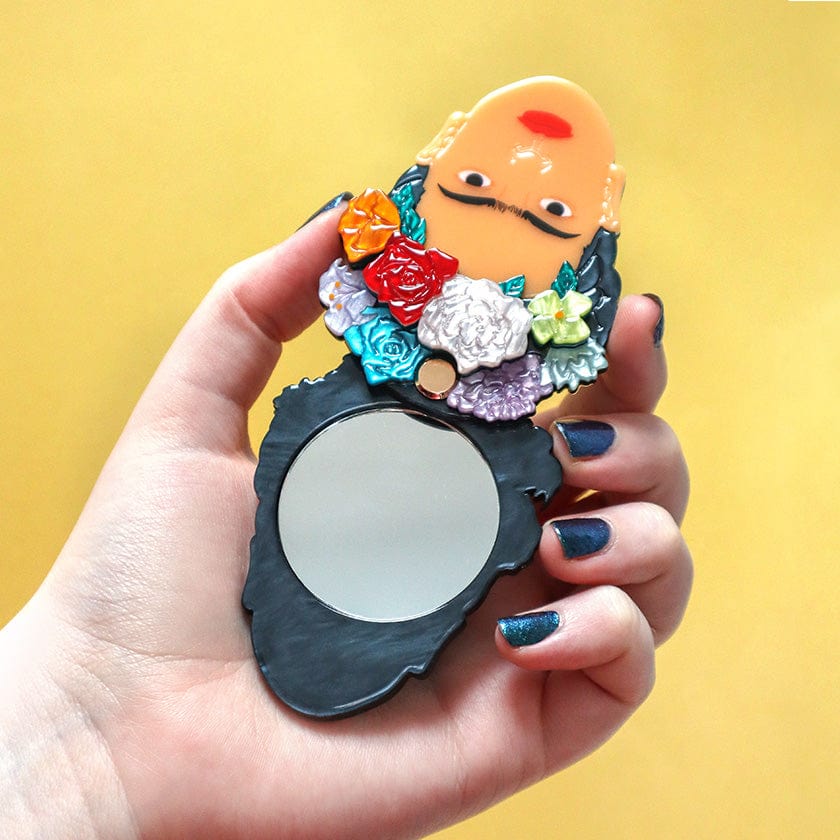 My Own Muse Frida Mirror Compact  -  Erstwilder  -  Quirky Resin and Enamel Accessories