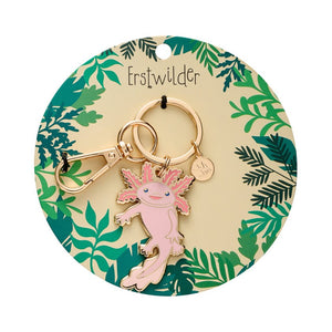 Axolotl Enamel Key Ring  -  Erstwilder  -  Quirky Resin and Enamel Accessories