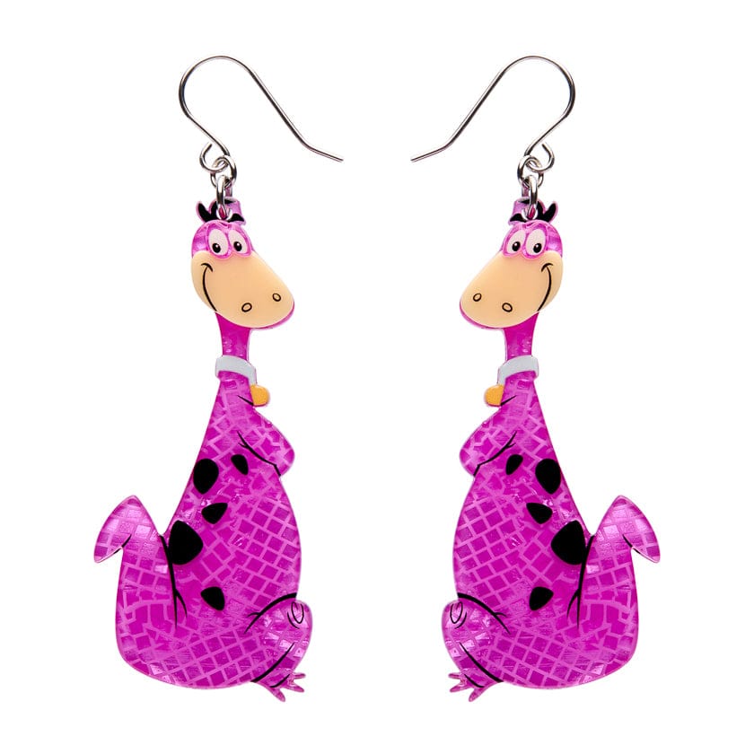 Dino Flintstone Drop Earrings  -  Erstwilder  -  Quirky Resin and Enamel Accessories