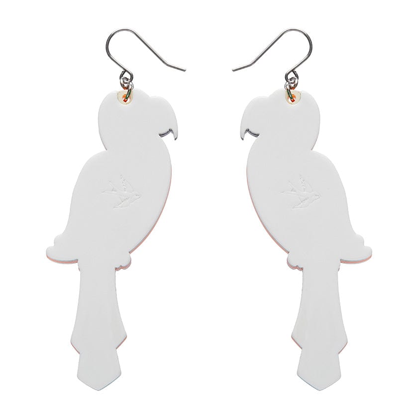 Pancha’s Parrots Drop Earrings (IMPERFECT)  -  Erstwilder  -  Quirky Resin and Enamel Accessories