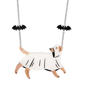 Poltergeist Pooch Necklace  -  Erstwilder  -  Quirky Resin and Enamel Accessories