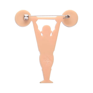 World’s Strongest Man Brooch  -  Erstwilder  -  Quirky Resin and Enamel Accessories