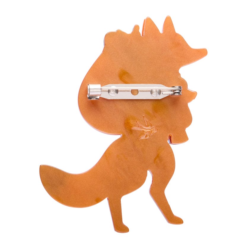 Freddy the Fox Brooch  -  Erstwilder  -  Quirky Resin and Enamel Accessories