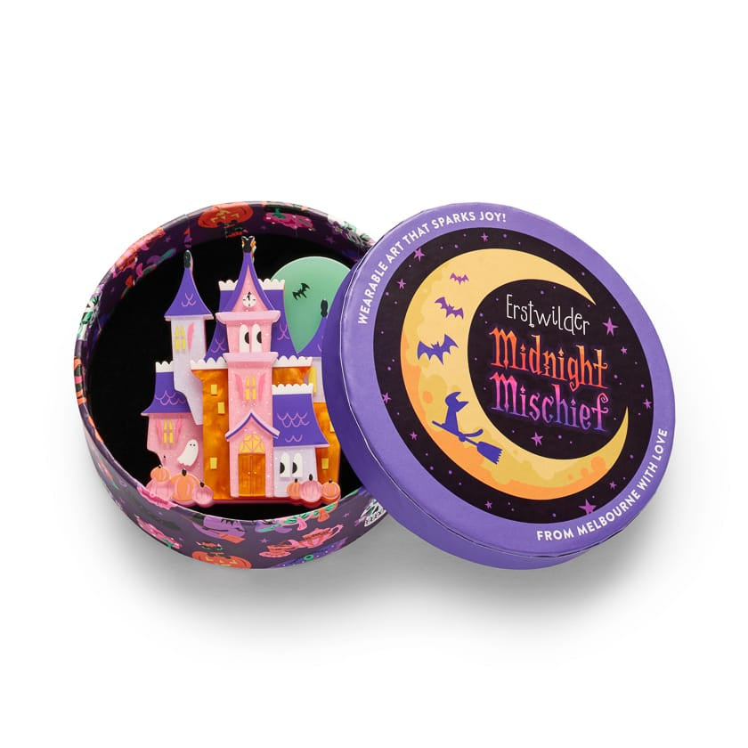 Haunted Hideaway Brooch  -  Erstwilder  -  Quirky Resin and Enamel Accessories