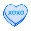 Candy Heart Simplified Mini Brooch – Blue