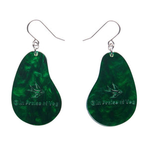 Avocado Affair Drop Earrings  -  Erstwilder  -  Quirky Resin and Enamel Accessories