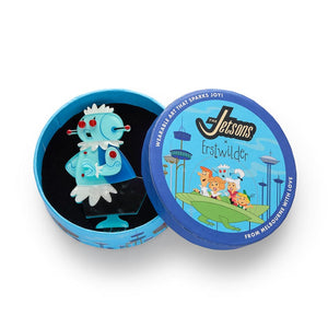 Rosie the Robot Brooch  -  Erstwilder  -  Quirky Resin and Enamel Accessories