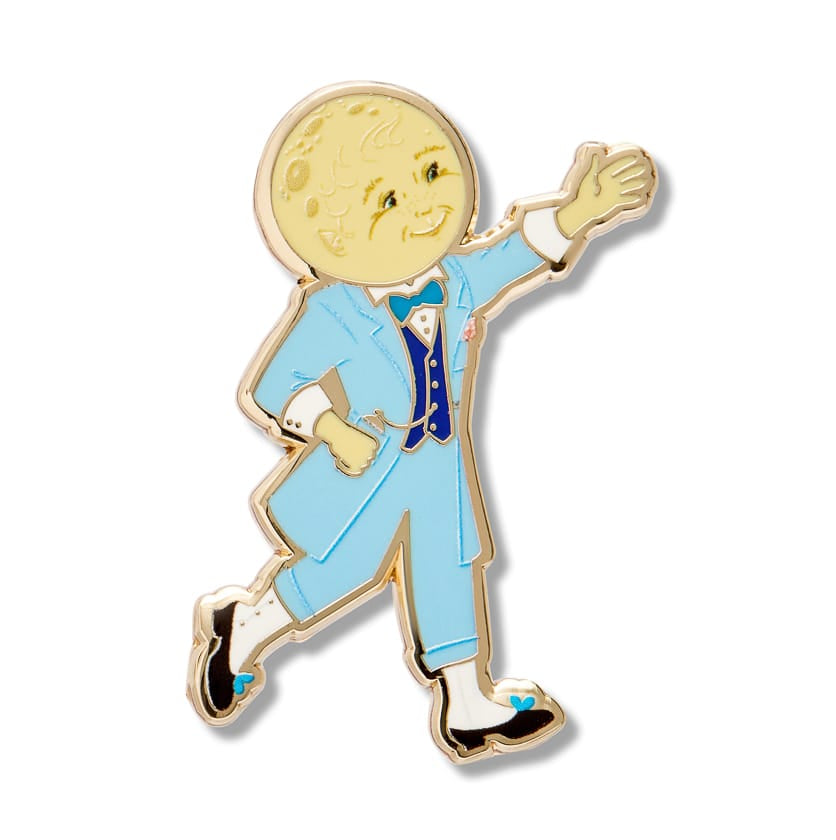 Moonface Enamel Pin  -  Erstwilder  -  Quirky Resin and Enamel Accessories