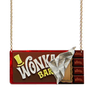 Winning Wonka Bar Necklace (IMPERFECT)  -  Erstwilder  -  Quirky Resin and Enamel Accessories