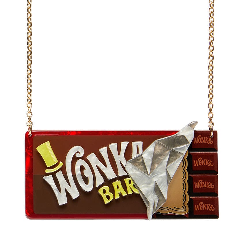 Winning Wonka Bar Necklace (IMPERFECT)  -  Erstwilder  -  Quirky Resin and Enamel Accessories