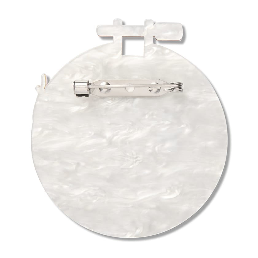 Stitched & Framed Brooch  -  Erstwilder  -  Quirky Resin and Enamel Accessories