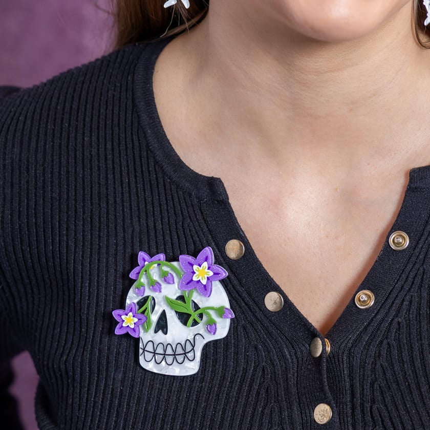 Shade of Night Brooch  -  Erstwilder  -  Quirky Resin and Enamel Accessories