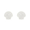 Sea Shell Stud Earrings - White  -  Erstwilder Essentials  -  Quirky Resin and Enamel Accessories