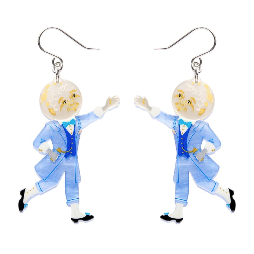 Moonface Drop Earrings  -  Erstwilder  -  Quirky Resin and Enamel Accessories