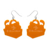 Cozy Custard Cat Drop Earrings  -  Erstwilder  -  Quirky Resin and Enamel Accessories