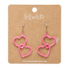 Heart Rings Drop Earrings – Pink  -  Erstwilder Essentials  -  Quirky Resin and Enamel Accessories