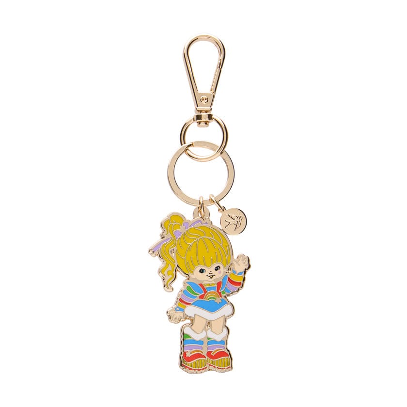 Rainbow Brite Says Hello Enamel Key Ring  -  Erstwilder  -  Quirky Resin and Enamel Accessories