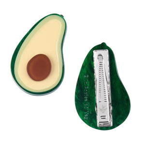 Avocado Affair Hair Clips Set - 2 Piece  -  Erstwilder  -  Quirky Resin and Enamel Accessories