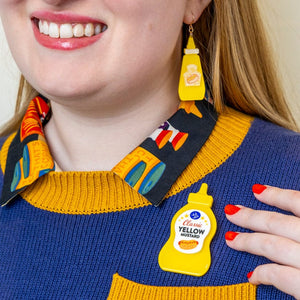 Mustard Moments Brooch  -  Erstwilder  -  Quirky Resin and Enamel Accessories