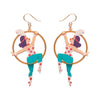 Loop De Hoop Drop Earrings  -  Erstwilder  -  Quirky Resin and Enamel Accessories