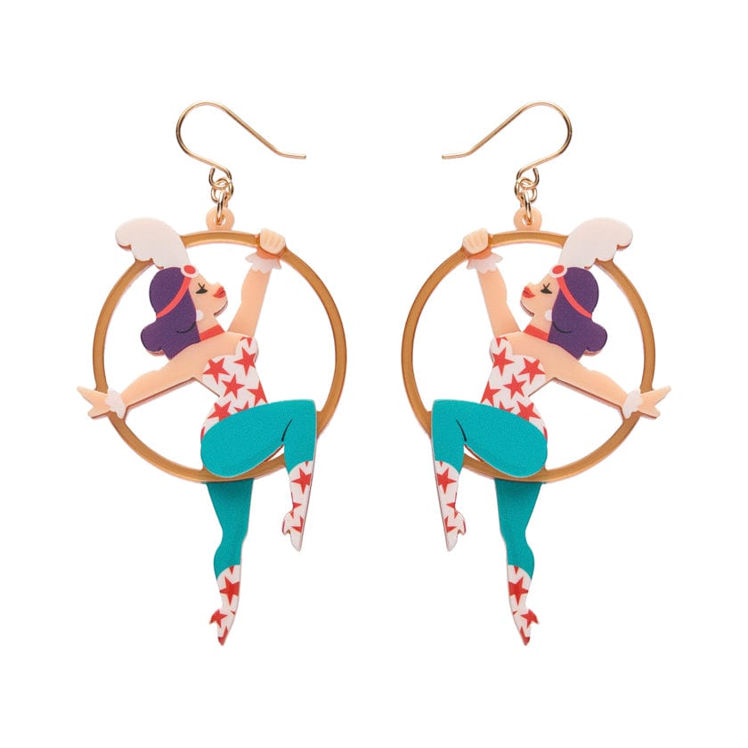 Loop De Hoop Drop Earrings  -  Erstwilder  -  Quirky Resin and Enamel Accessories