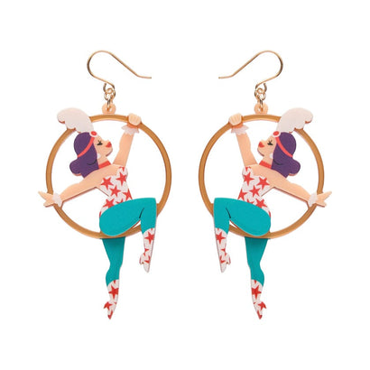 Loop De Hoop Drop Earrings  -  Erstwilder  -  Quirky Resin and Enamel Accessories