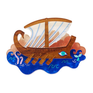 Winds of War Brooch  -  Erstwilder  -  Quirky Resin and Enamel Accessories