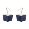Story Book Drop Earrings - Dark Blue  -  Erstwilder Essentials  -  Quirky Resin and Enamel Accessories
