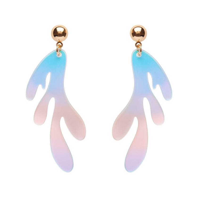 Reef Coral Drop Earrings - Iridescent  -  Erstwilder Essentials  -  Quirky Resin and Enamel Accessories