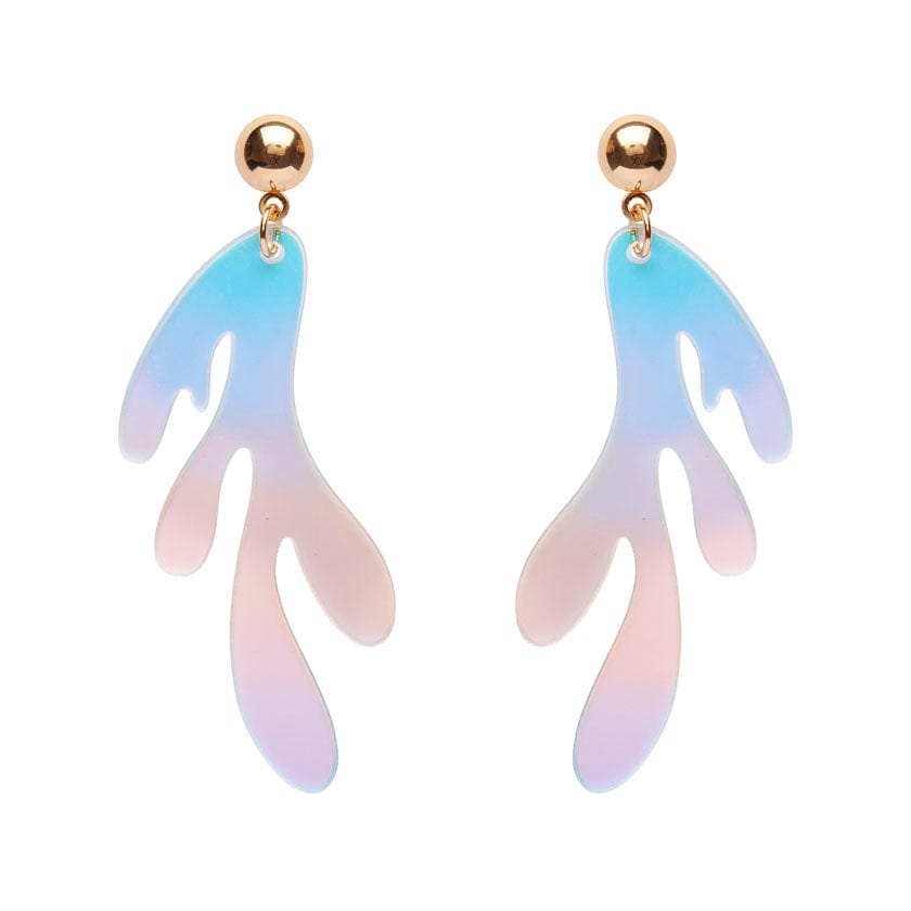 Reef Coral Drop Earrings - Iridescent  -  Erstwilder Essentials  -  Quirky Resin and Enamel Accessories
