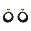 Statement Ripple Resin Circle Drop Earrings - Black  -  Erstwilder Essentials  -  Quirky Resin and Enamel Accessories