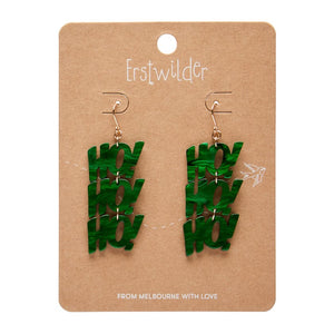 Ho, Ho, Ho Drop Earrings - Green  -  Erstwilder Essentials  -  Quirky Resin and Enamel Accessories