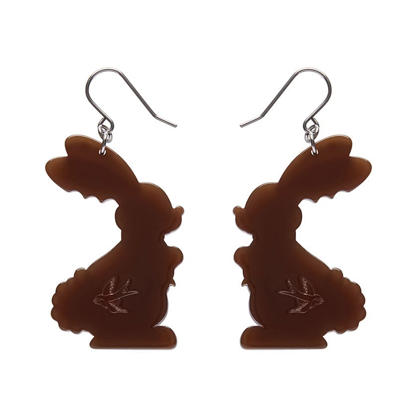 Coco the Bunny Drop Earrings (IMPERFECT)  -  Erstwilder  -  Quirky Resin and Enamel Accessories